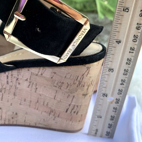 VERONICA Beard Hurley cork wedge platform sandals mix media NWOT women size 6.5 - Picture 4 of 8